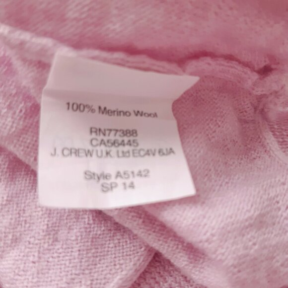 J Crew Merino Wool Sweater Womens Small Zip Shoulder Sweater Pastel Lilac Purple - Picture 6 of 7